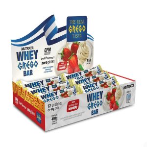 WHEY GREGO BAR 40G CAIXA 12 UNIDADES NUTRATA