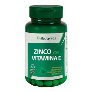 ZINCO COM VITAMINA E 60 CÁPSULAS MACROPHYTUS