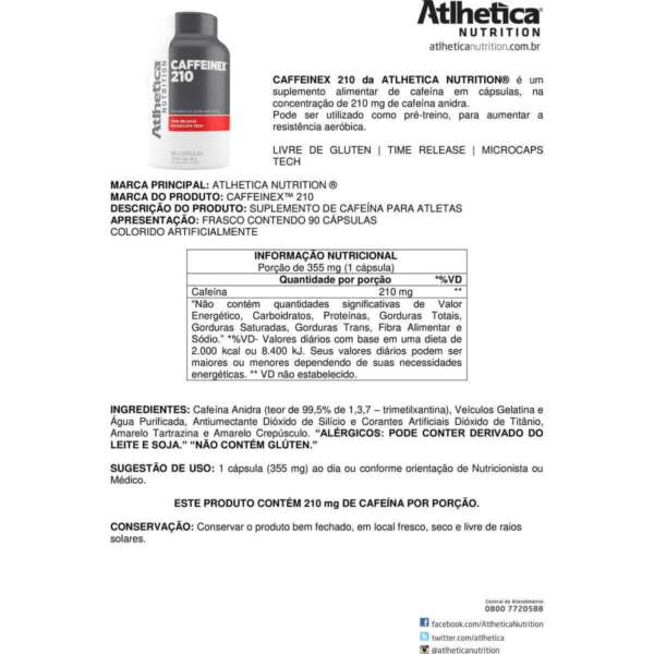 CAFFEINEX 210 ATLHETICA NUTRITION - Image 2