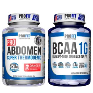 KIT PRO ABDOMEN 420MG 60 CAPS + BCAA 1G 60 TABS PROFIT